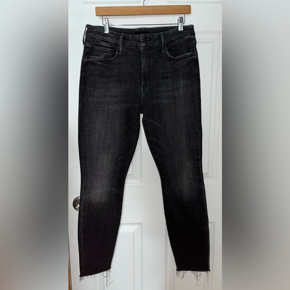 MOTHER Black High-Rise Skinny Jeans